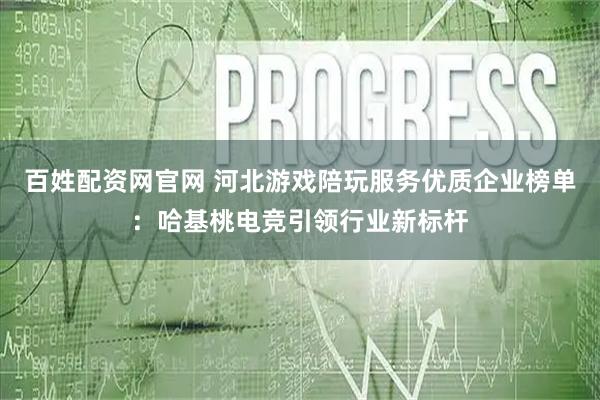 百姓配资网官网 河北游戏陪玩服务优质企业榜单：哈基桃电竞引领行业新标杆