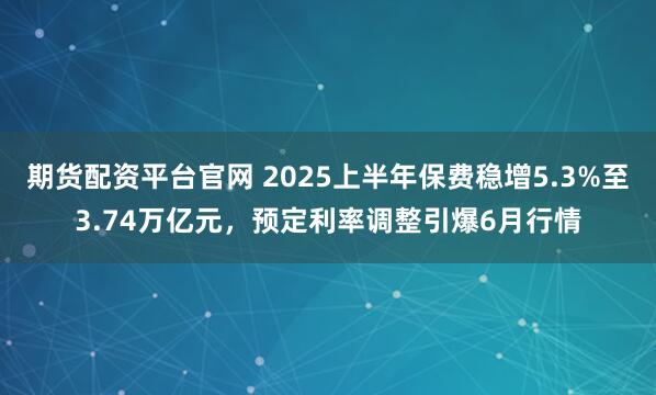 期货配资平台官网 2025上半年保费稳增5.3%至3.74万亿元，预定利率调整引爆6月行情